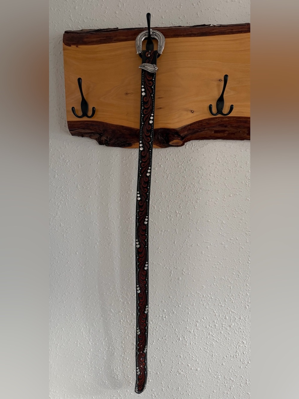 Tony Lama Western Leather Belt - Picture 2 of 8